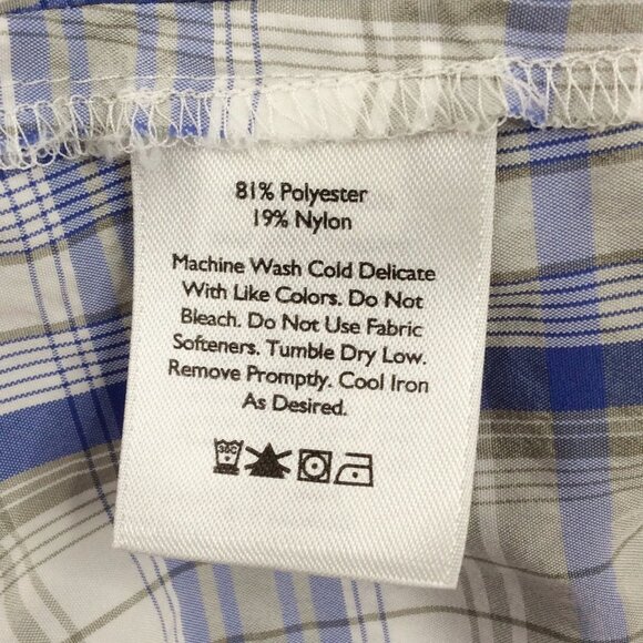 Eddie Bauer Travex Top Womens Size 2XL Plaid Vented Outdoor Short Sleeve Button - Picture 8 of 8